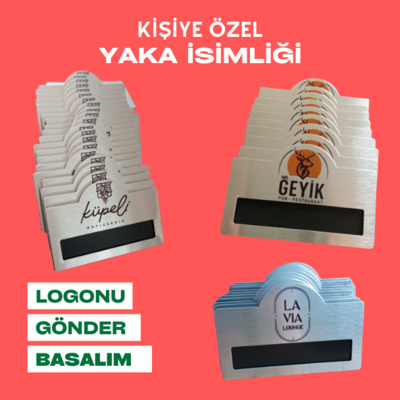 Kubbeli  Model Yaka İsimliği 20 Adet